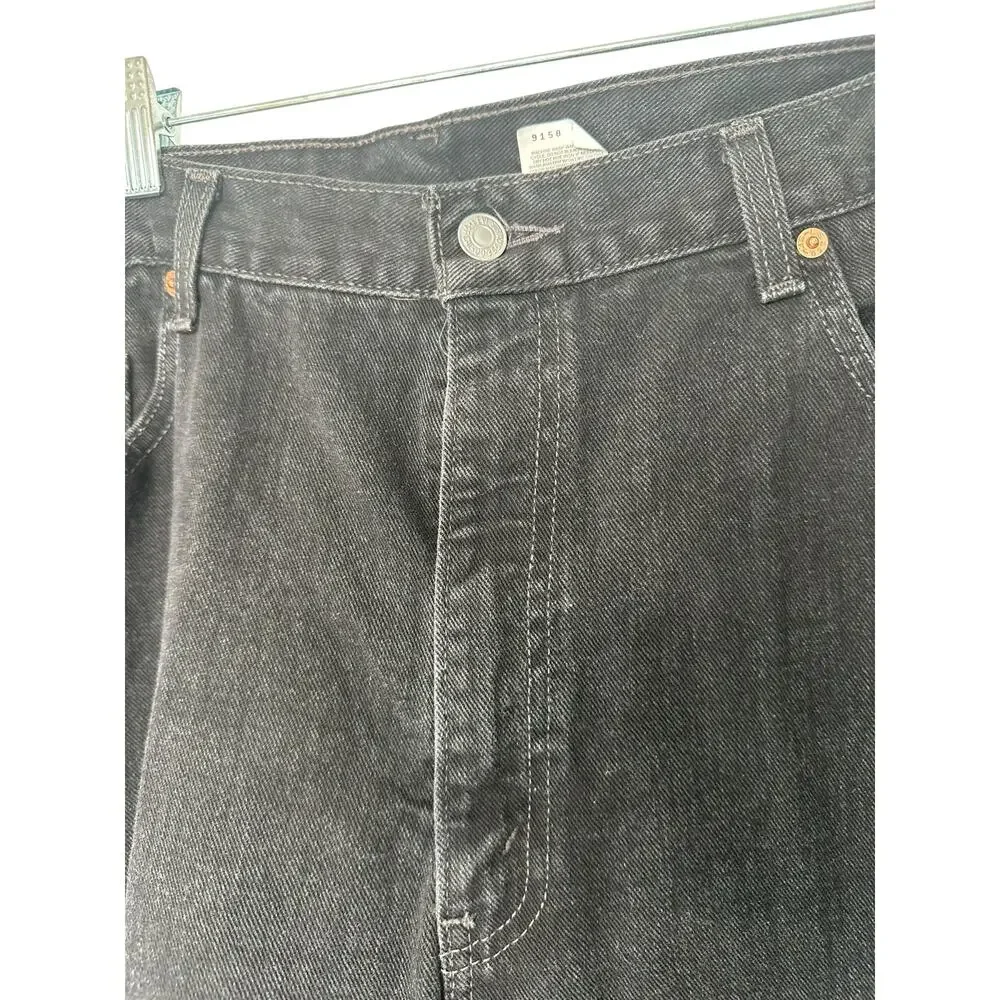 Levi's Jeans Men's Black 550 Relaxed Fit Straight Leg Cotton Rugged Size 42 x 30